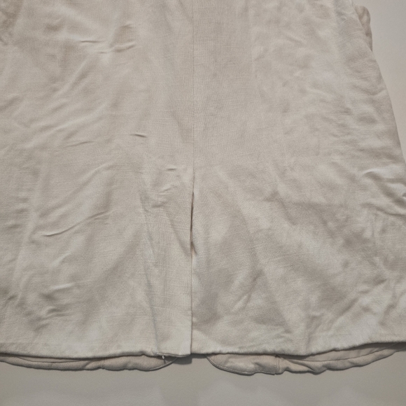 Endless Rose Linen Oversized Vest Blazer In White linen blend Vest Sleeveless - Picture 8 of 10